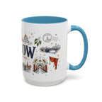 Moscow Coffee Mug | Russia Souvenir Travel Gift | Accent Color Ceramic 11oz 15oz
