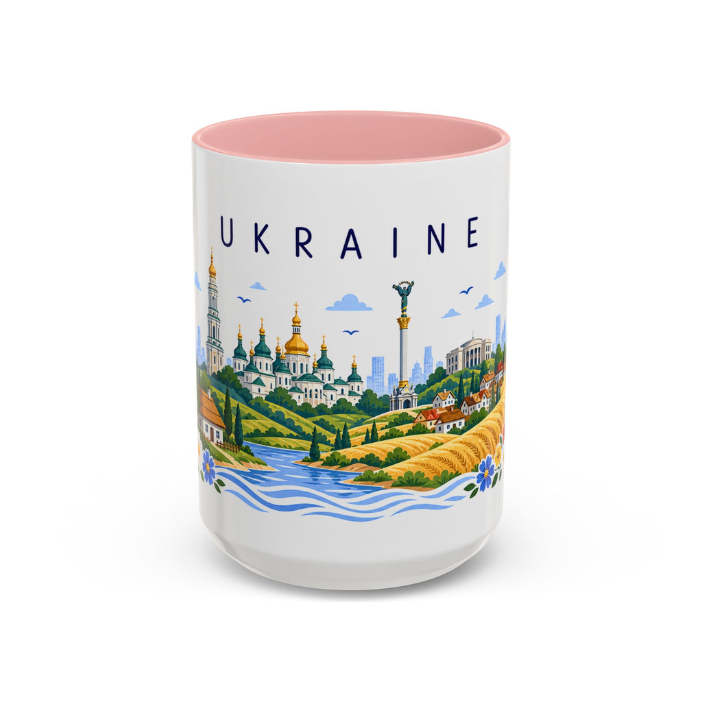 Ukraine Coffee Mug | Travel Souvenir Accent Mug | Place Gift Ceramic Cup 11oz 15oz
