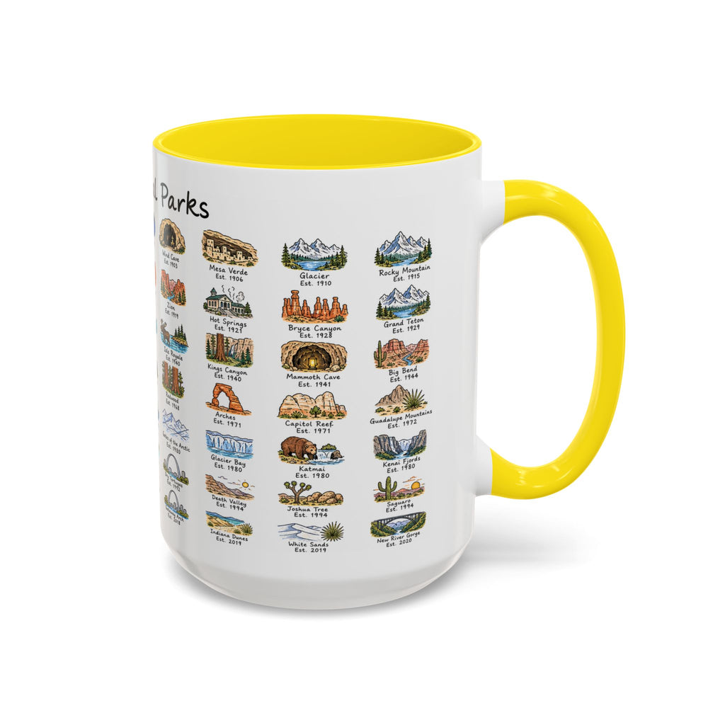 63 National Parks Mug | U.S. Parks Coffee Cup | Park Bucket List Gift | Road Trip Hiking Camping Souvenir