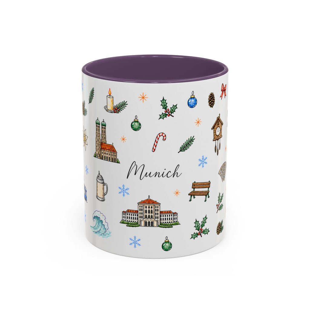 Munich Christmas Mug | Watercolor City Souvenir, Travel Gift (11oz/15oz)