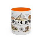 Capitol Reef National Park Coffee Mug | Utah Sandstone Canyon Hiking Gift | Accent Color Ceramic 11oz 15oz