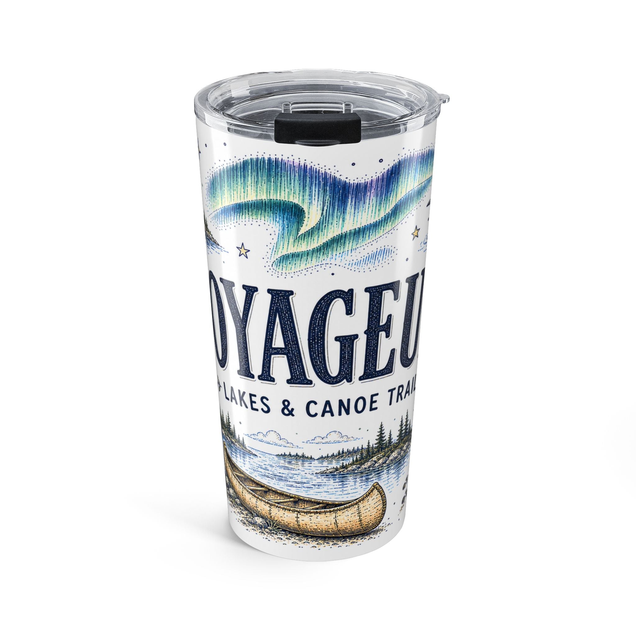 Voyageurs National Park 20oz Tumbler | Minnesota Lake Wilderness Canoe Gift | Insulated Stainless Steel Travel Cup