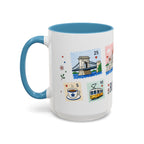 Budapest Coffee Mug | Postage Stamp Collage Mug | Travel Souvenir Accent Cup 11oz 15oz