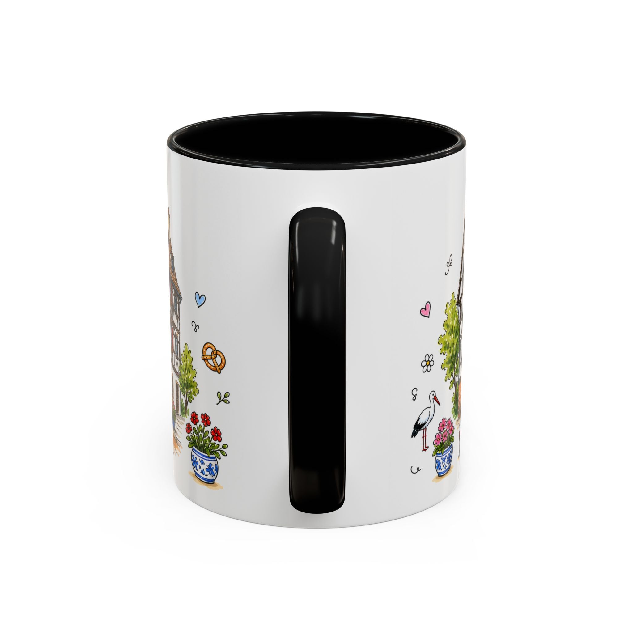 Strasbourg Illustrated Travel Mug | France Souvenir Accent Coffee Mug | 11oz 15oz Ceramic Cup
