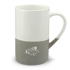 Mountain Adventure Engraved Speckled Ceramic Mug, 13oz, Minimalist Coffee Cup, Nature Inspired Gift