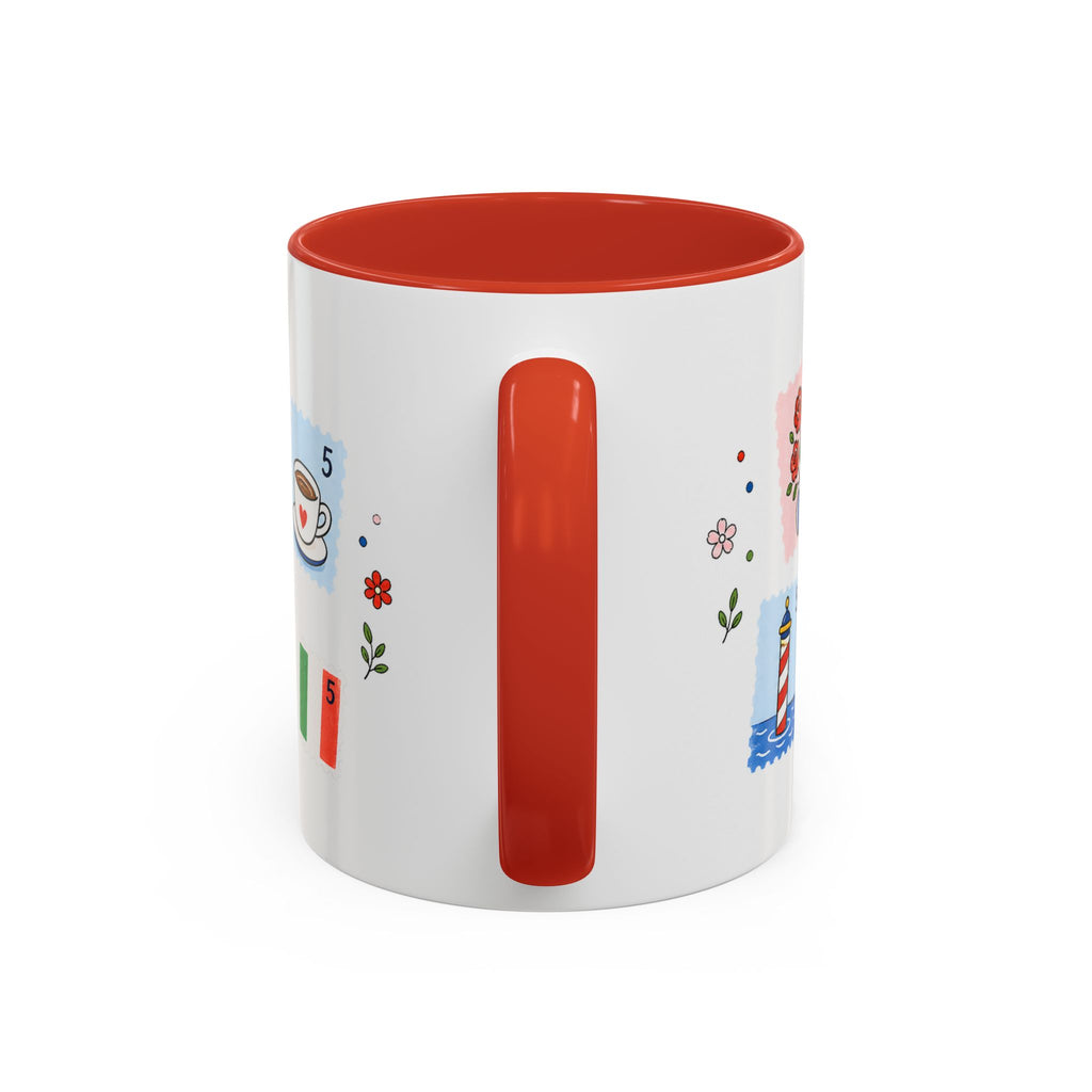 Venice Coffee Mug | Postage Stamp Collage Mug | Travel Souvenir Accent Cup 11oz 15oz