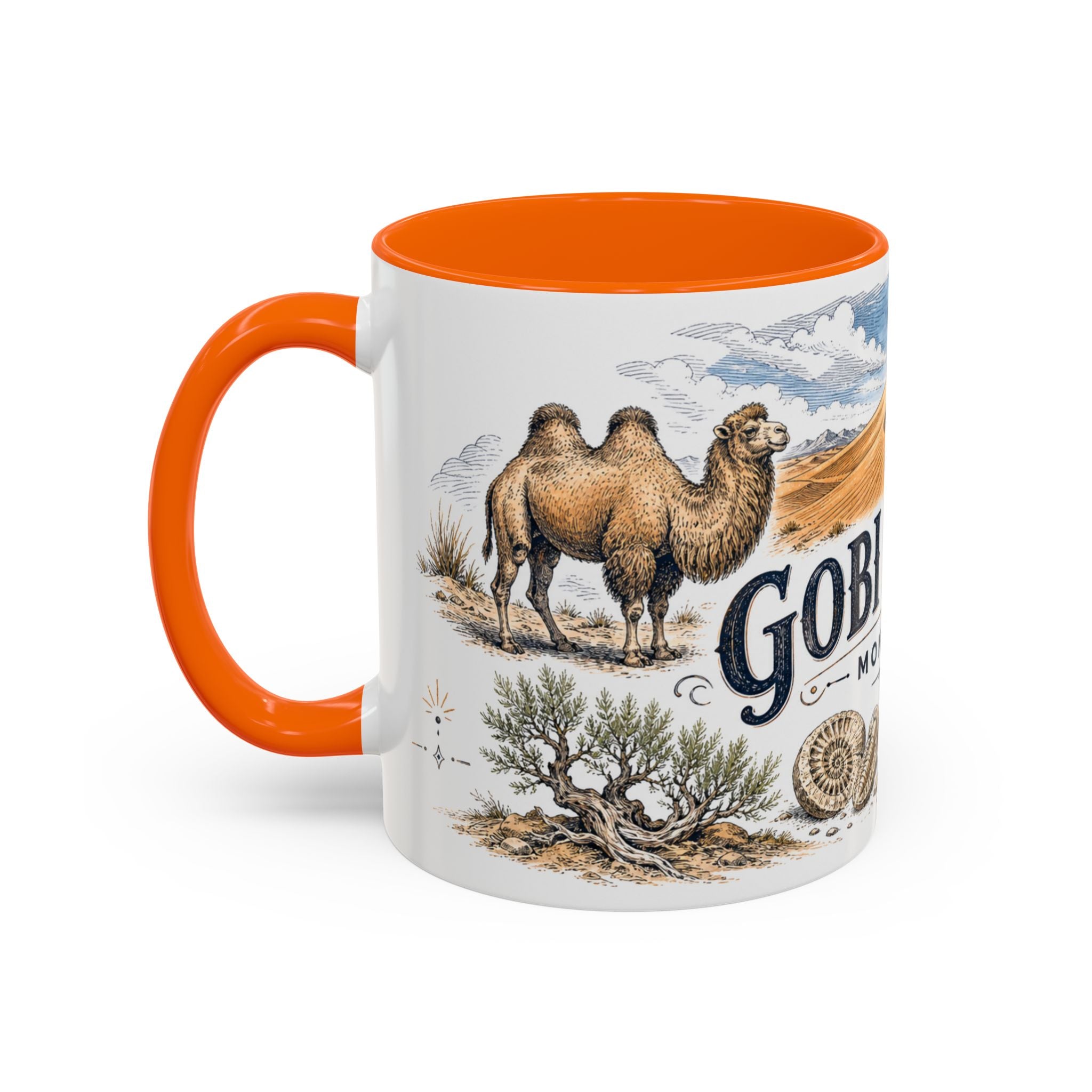 Gobi Desert Mug, Mongolia Travel Souvenir, Bucket List Gift, Accent Ceramic Coffee Mug 11oz 15oz