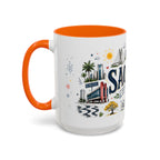 Sao Paulo Coffee Mug | Brazil Souvenir Travel Gift | Accent Color Ceramic 11oz 15oz