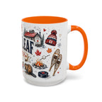 Maple Leaf Forever Coffee Mug | Canadian Pride Gift | Accent Color Ceramic 11oz 15oz