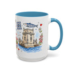 Lisbon Travel Mug | European City Souvenir Accent Coffee Mug | 11oz 15oz Ceramic Cup