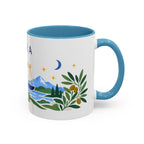 Libra Zodiac Coffee Mug | Scales and Rose Design | Astrology Birthday Gift | 11 oz 15 oz Ceramic Accent Mug