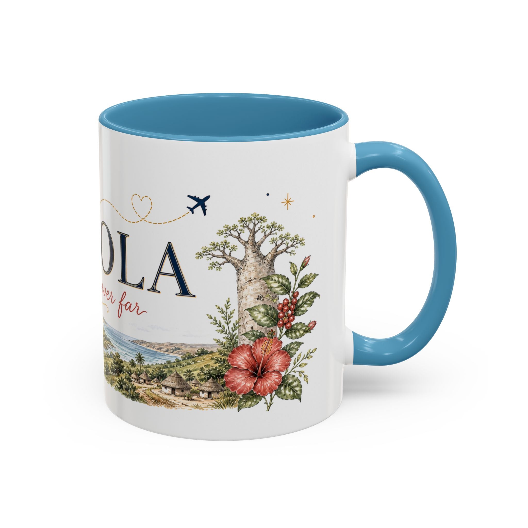Angola Home Country Mug | Moving Away Gift | Long Distance Friendship | 11 oz 15 oz Accent Mug