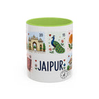 Jaipur Coffee Mug | Postage Stamp Collage Mug | Travel Souvenir Accent Cup 11oz 15oz