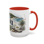 K'gari Mug, Australia Travel Souvenir, Bucket List Gift, Accent Ceramic Coffee Mug 11oz 15oz