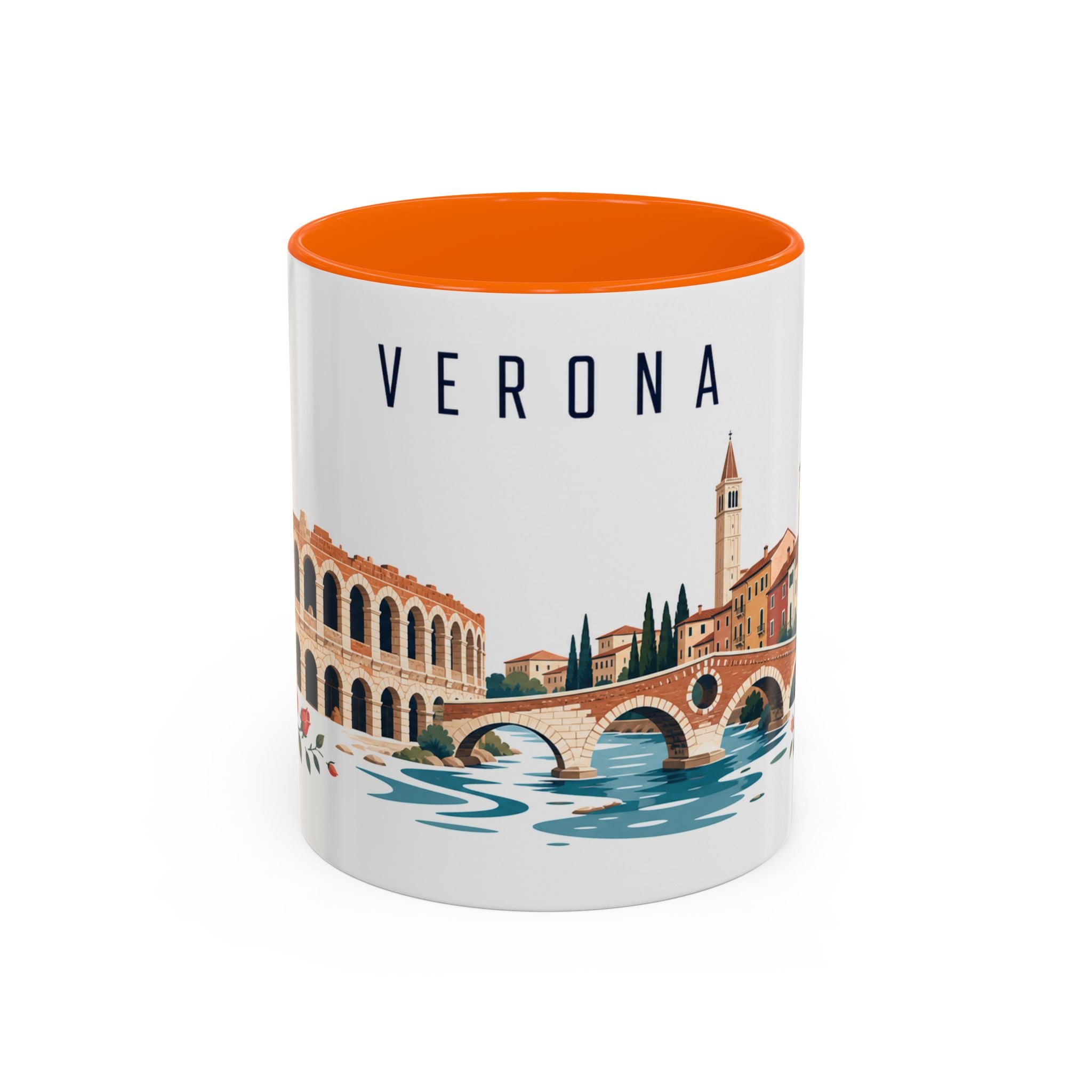 Verona Coffee Mug | Italy Travel Souvenir | Porcelain Decal City Gift | 11oz 15oz Accent Mug
