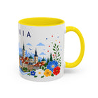 Romania Coffee Mug | Travel Souvenir Accent Mug | Place Gift Ceramic Cup 11oz 15oz