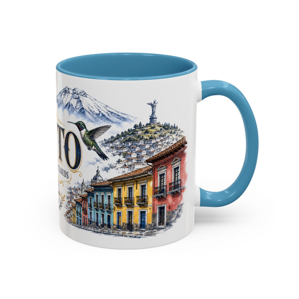 Quito Coffee Mug | Ecuador Travel Souvenir | Vintage Illustrated City Gift | 11 oz 15 oz Accent Mug