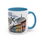 Quito Coffee Mug | Ecuador Travel Souvenir | Vintage Illustrated City Gift | 11 oz 15 oz Accent Mug