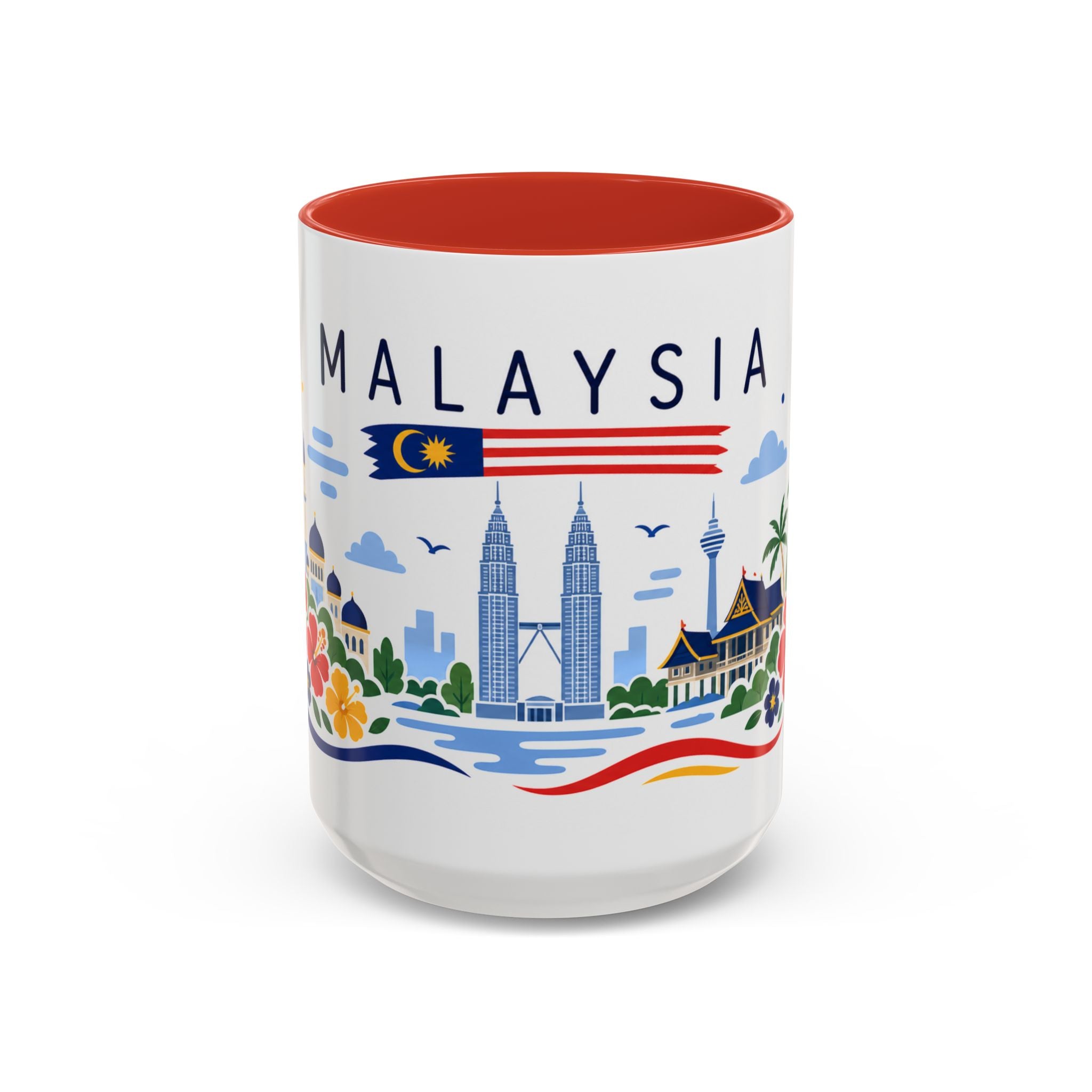 Malaysia Coffee Mug | Travel Souvenir Accent Mug | Country Gift Ceramic Cup 11oz 15oz