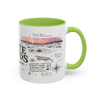 White Sands National Park Coffee Mug | New Mexico Desert Sand Dunes Gift | Accent Color Ceramic 11oz 15oz