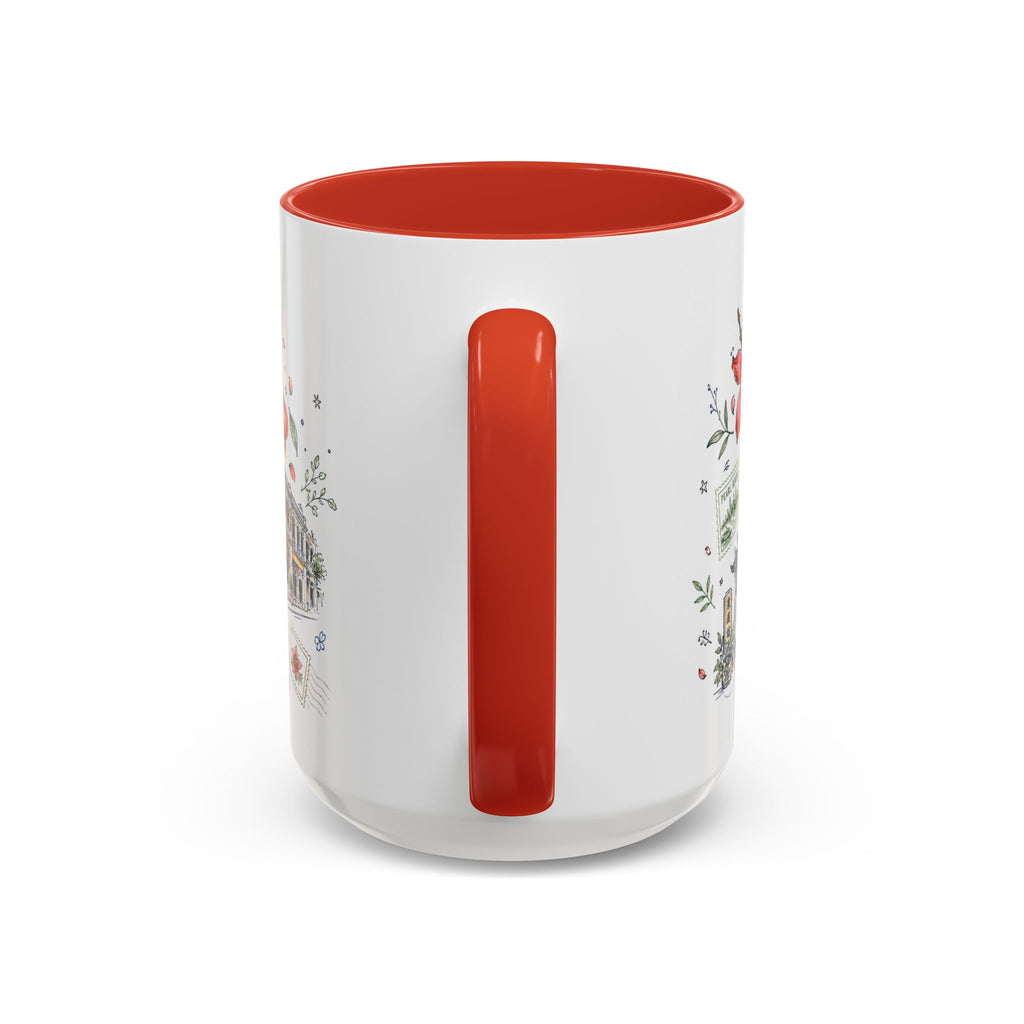 Guangzhou Coffee Mug | China Souvenir Travel Gift | Accent Color Ceramic 11oz 15oz