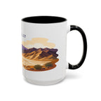 Death Valley National Park Coffee Mug | Solid Color Block Park Souvenir | 11oz 15oz Accent Mug