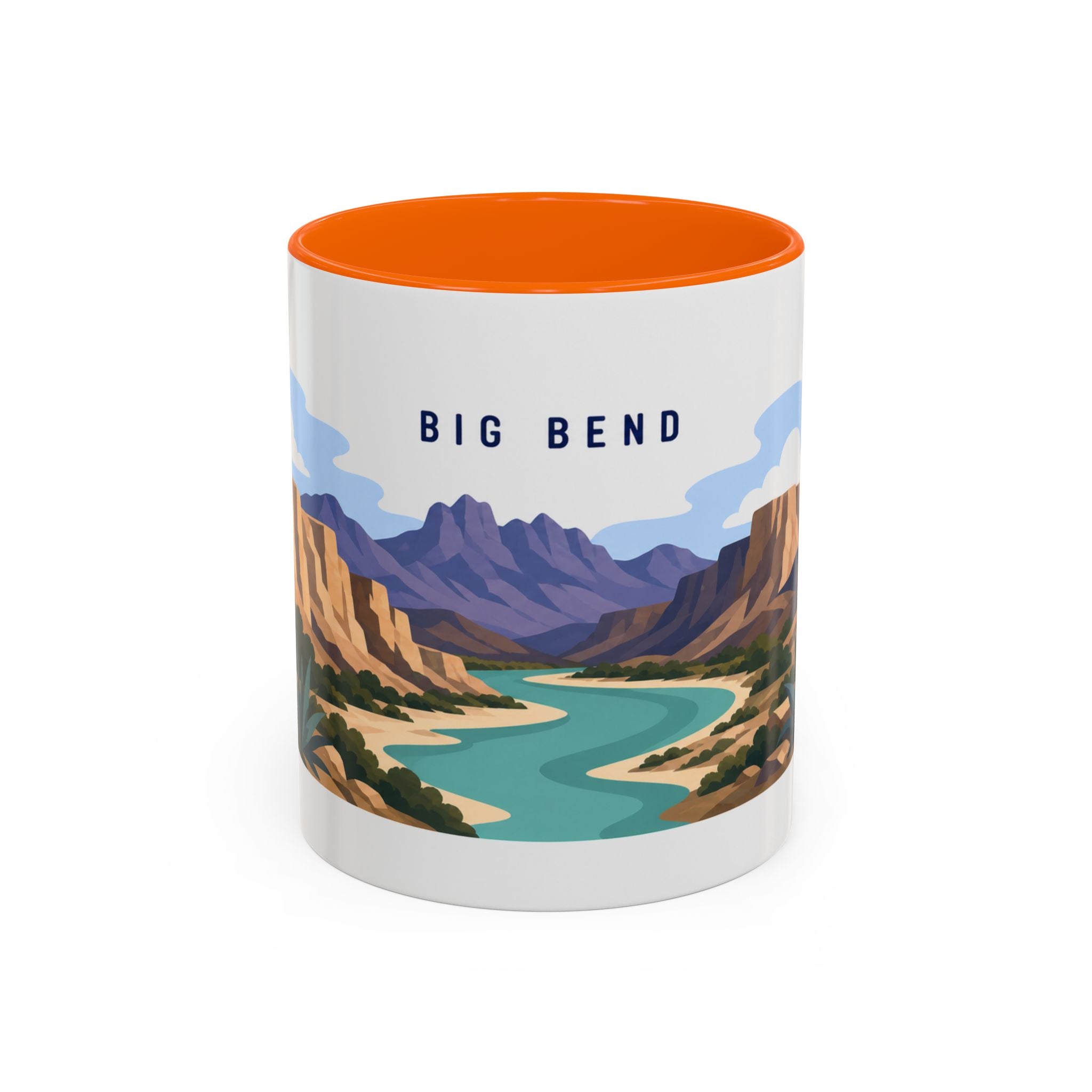 Big Bend National Park Coffee Mug | Solid Color Block Park Souvenir | 11oz 15oz Accent Mug