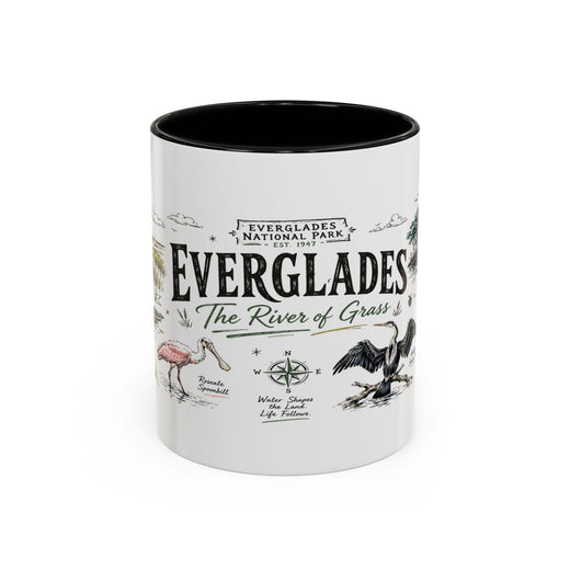 Everglades National Park Coffee Mug | Florida Wetlands Wildlife Kayak Gift | Accent Color Ceramic 11oz 15oz