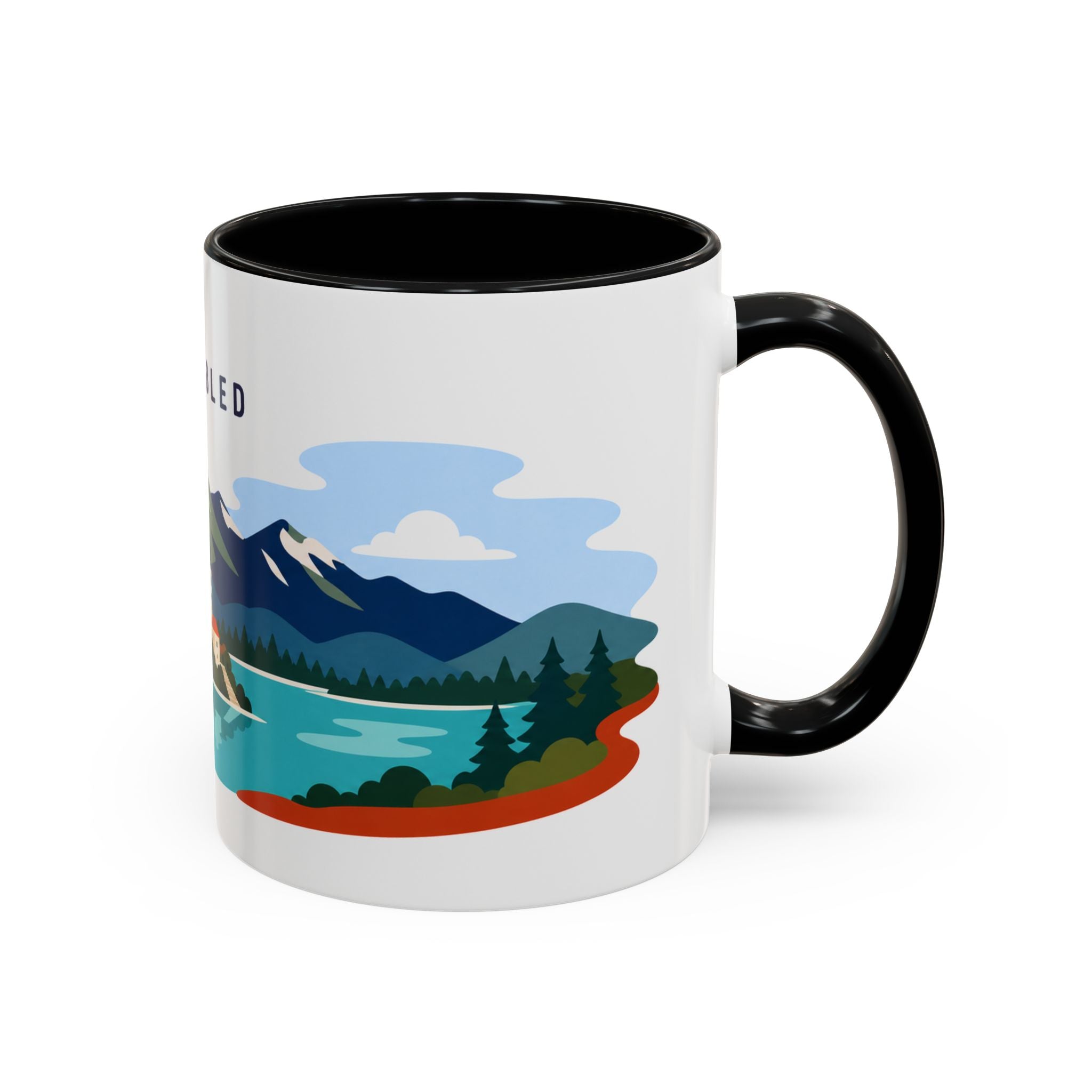 Lake Bled Coffee Mug | Travel Destination Souvenir Gift | Accent Color Ceramic 11oz 15oz