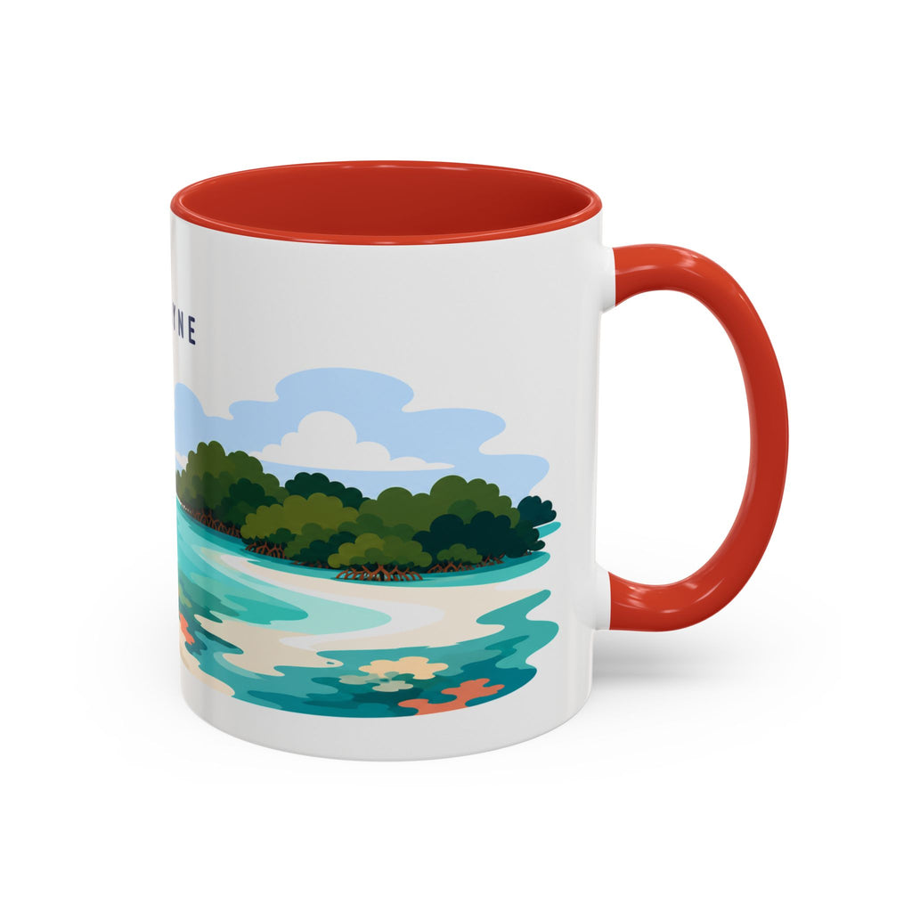 Biscayne National Park Coffee Mug | Solid Color Block Park Souvenir | 11oz 15oz Accent Mug