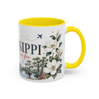 Mississippi State Map Mug | Moving Away, Homesick Gift | Botanical Accent Coffee Cup