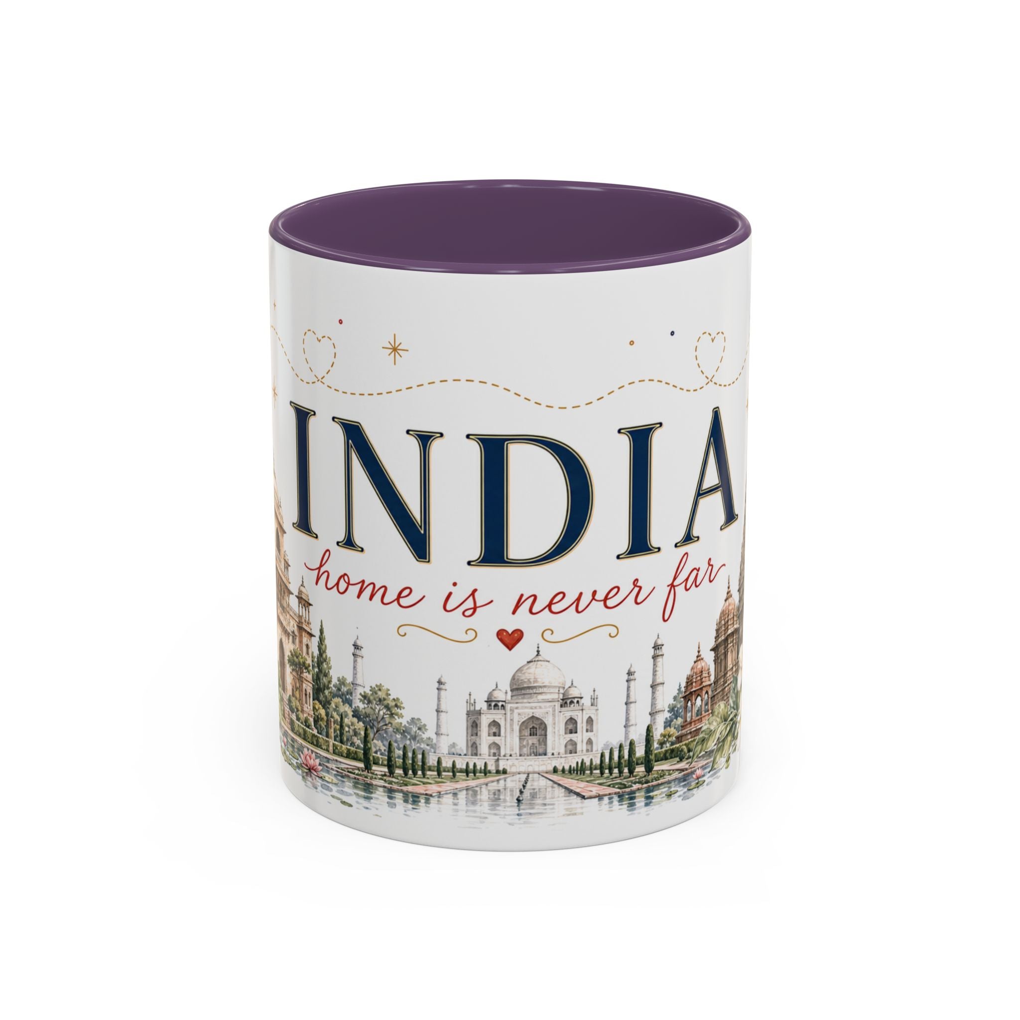 India Home Country Mug | Moving Away Gift | Long Distance Friendship | 11 oz 15 oz Accent Mug