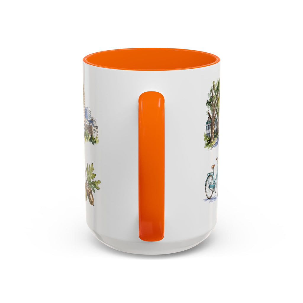 Raleigh Illustrated Travel Mug | City Souvenir Accent Coffee Mug | 11oz 15oz Ceramic Cup