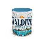 Maldives Coffee Mug | Travel Destination Souvenir Gift | Accent Color Ceramic 11oz 15oz