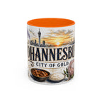 Johannesburg Coffee Mug | South Africa Travel Souvenir | Vintage Illustrated City Gift | 11 oz 15 oz Accent Mug