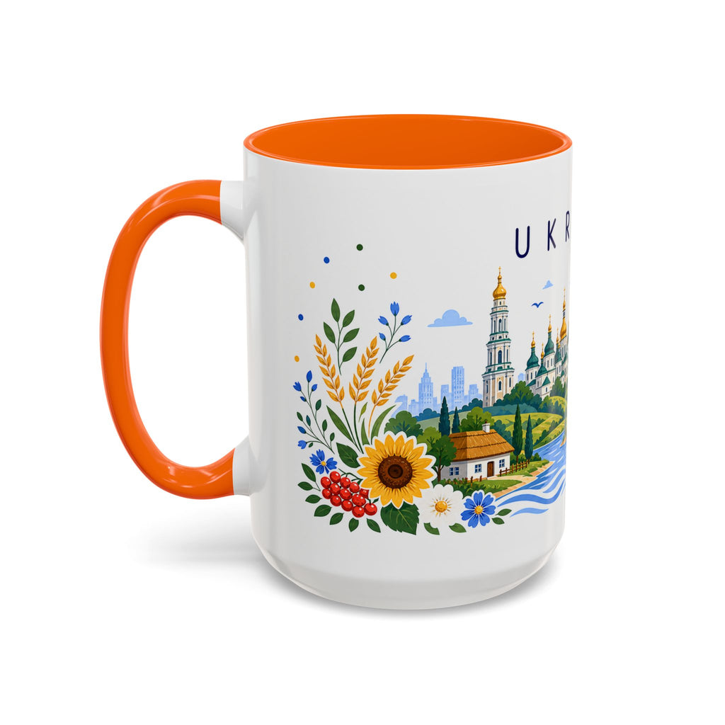 Ukraine Coffee Mug | Travel Souvenir Accent Mug | Place Gift Ceramic Cup 11oz 15oz