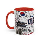 South Korea Soccer Coffee Mug | World Cup Fan Gift | Accent Color Ceramic 11oz 15oz Match Day Cup