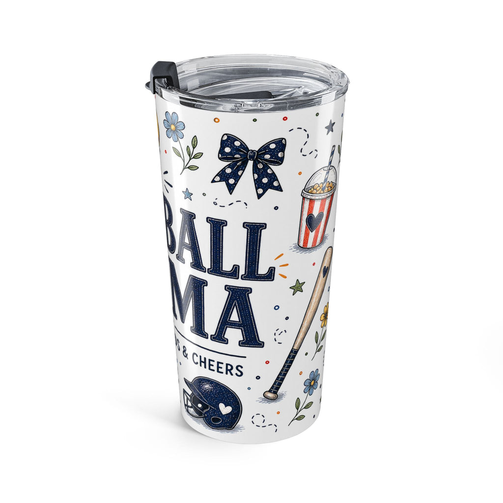 Softball Mama 20oz Tumbler | Softball Mom Gift | Insulated Stainless Steel Travel Cup