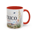 New Mexico State Map Mug | Desert Scenery, Yucca Flower Accent Coffee Cup