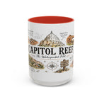 Capitol Reef National Park Coffee Mug | Utah Sandstone Canyon Hiking Gift | Accent Color Ceramic 11oz 15oz