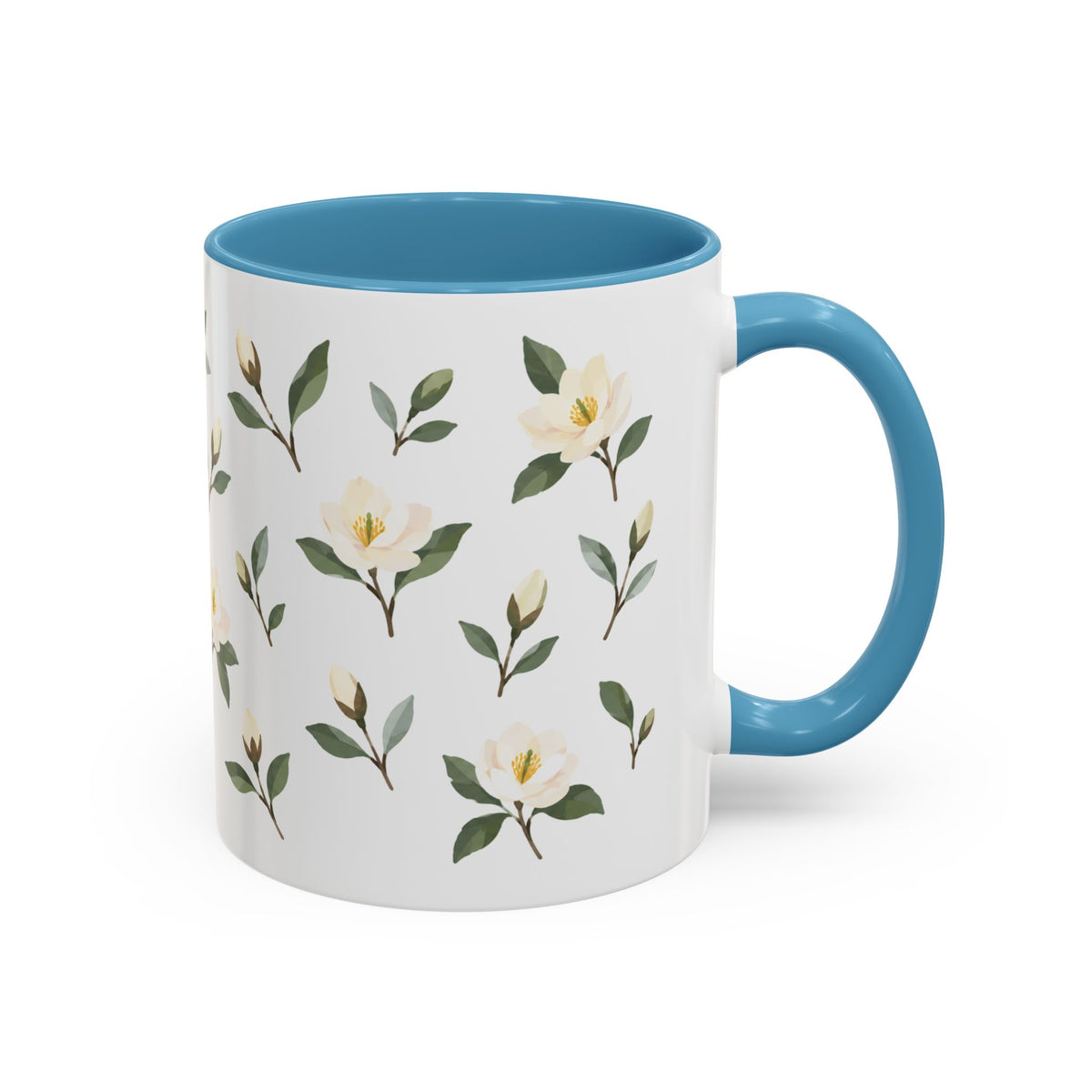 Georgia Sweetbay Magnolia Mug, State Flower Floral Coffee Cup, 11oz Botanical Gift
