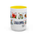 Kuala Lumpur Coffee Mug | Postage Stamp Collage Mug | Travel Souvenir Accent Cup 11oz 15oz