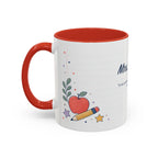 Personalized Teacher Mug | Custom Name Notebook Coffee Cup | Back to School Gift 11oz 15oz