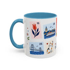 Istanbul Coffee Mug | Postage Stamp Collage Mug | Travel Souvenir Accent Cup 11oz 15oz