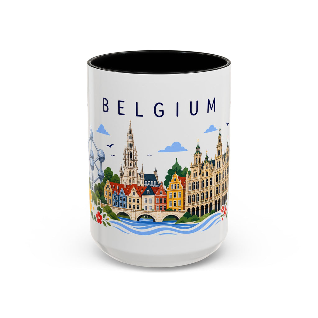 Belgium Coffee Mug | Travel Souvenir Accent Mug | Place Gift Ceramic Cup 11oz 15oz