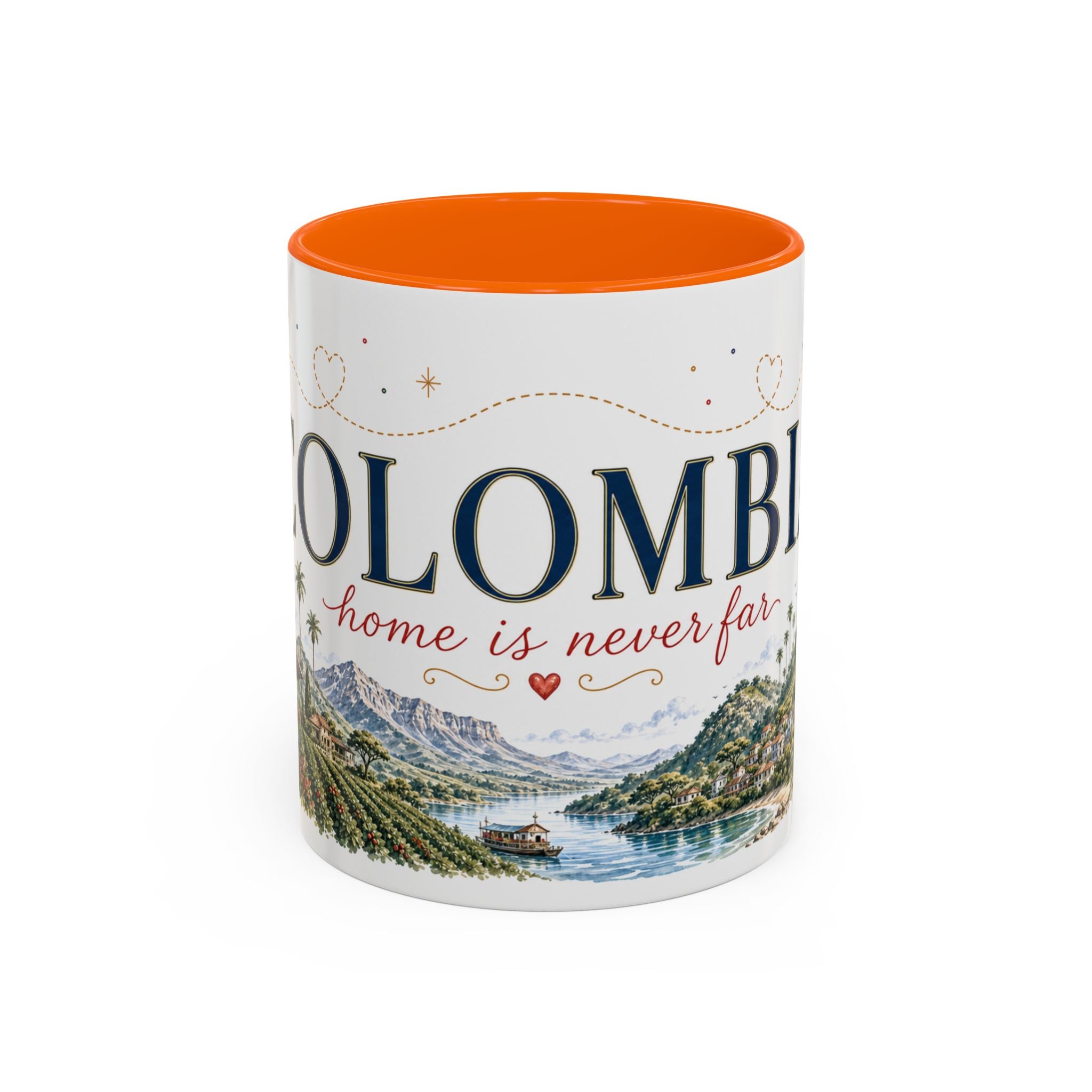 Colombia Home Country Mug | Moving Away Gift | Long Distance Friendship | 11 oz 15 oz Accent Mug