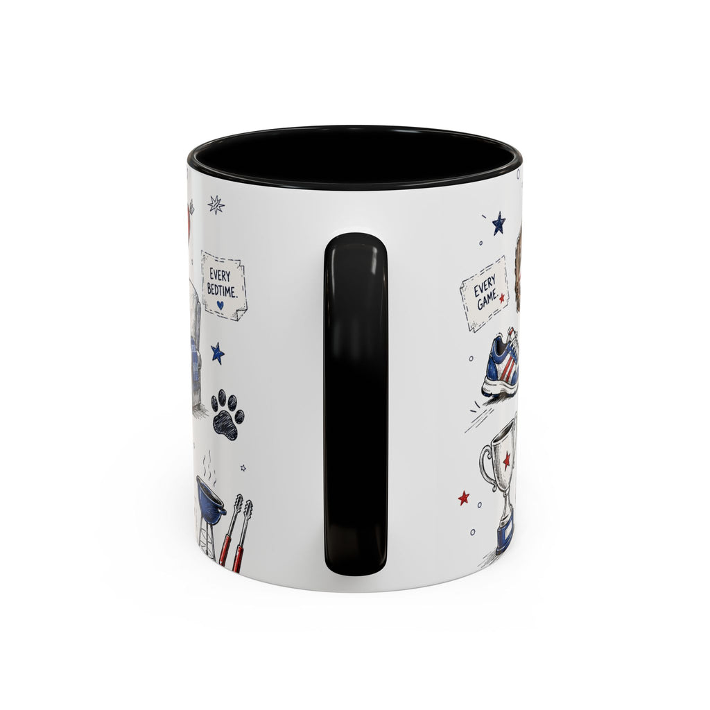 Super Dad My Hero Coffee Mug | Father's Day Gift for Dad | Accent Color Ceramic 11oz 15oz