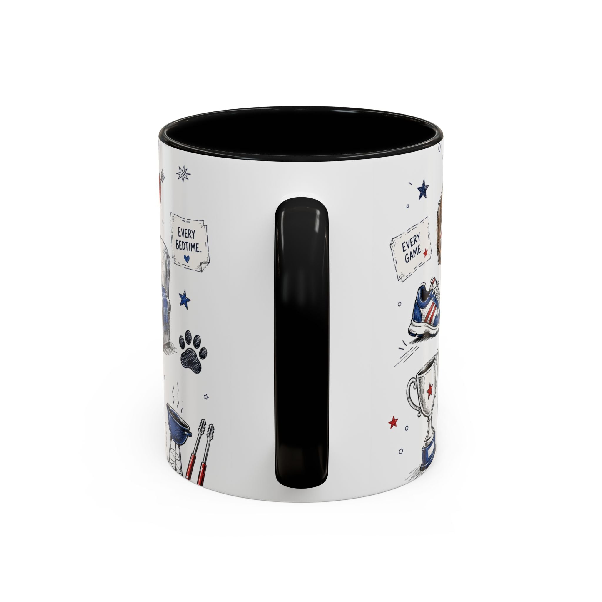 Super Dad My Hero Coffee Mug | Father's Day Gift for Dad | Accent Color Ceramic 11oz 15oz