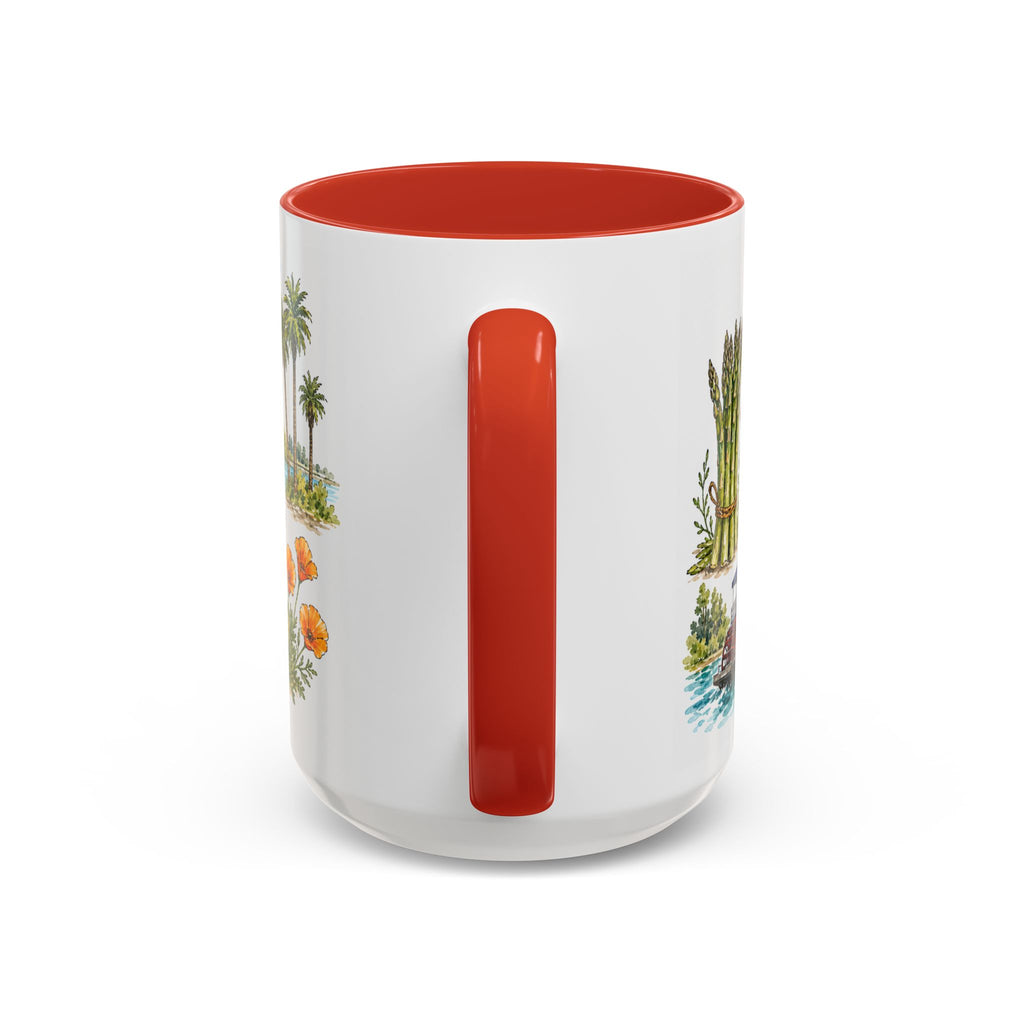 Stockton Illustrated Travel Mug | City Souvenir Accent Coffee Mug | 11oz 15oz Ceramic Cup