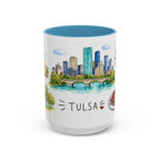 Tulsa Illustrated Travel Mug | City Souvenir Accent Coffee Mug | 11oz 15oz Ceramic Cup